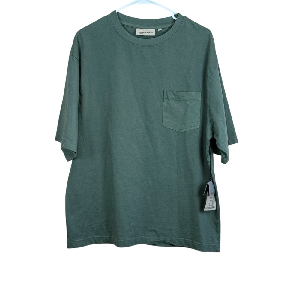 Amongst Others Shirt Drop Shoulder Boxy Fit Tee‎ M Medium NEW Sage Green